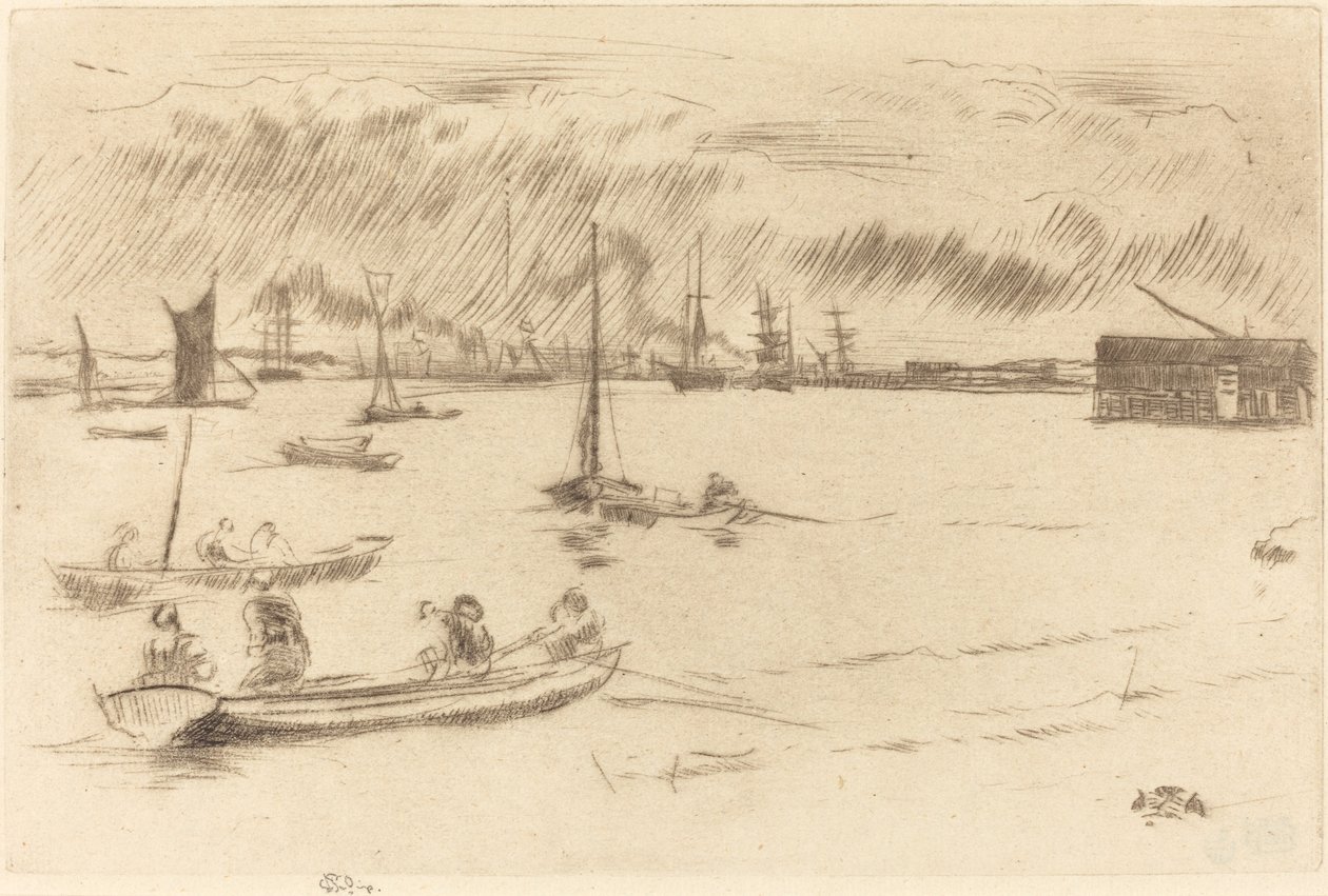 Themsen mot Erith av James Abbott McNeill Whistler