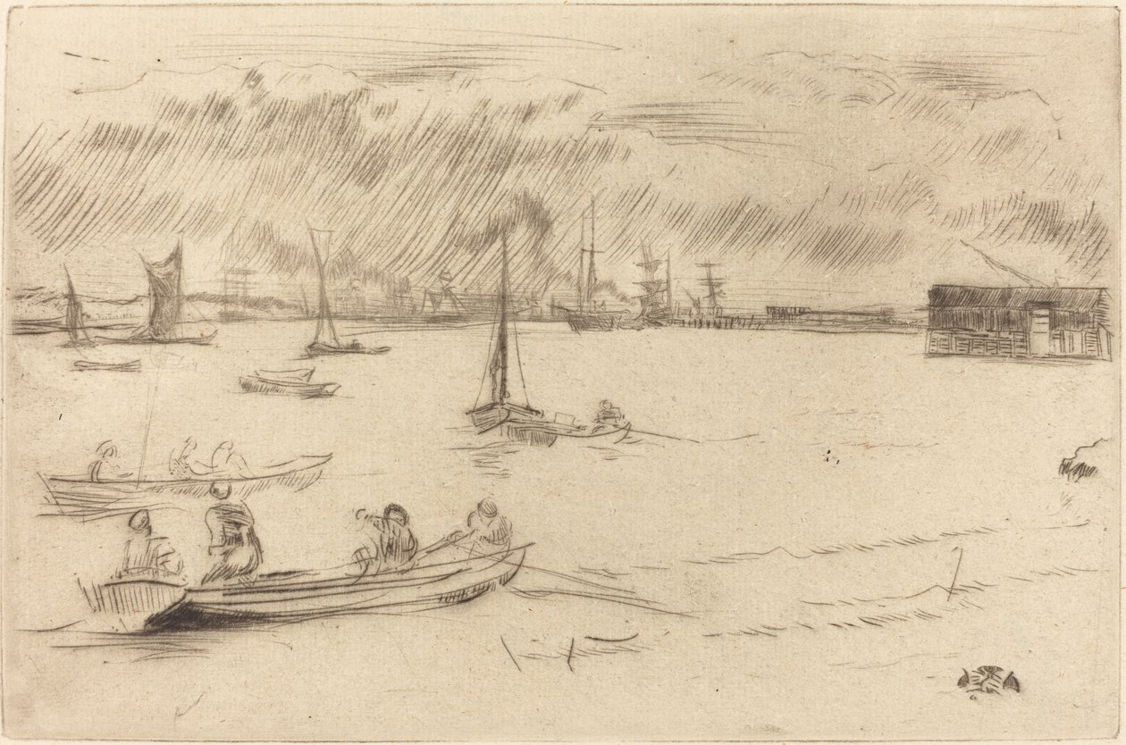 Themsen mot Erith av James Abbott McNeill Whistler