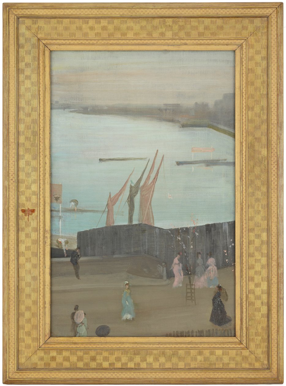 Variationer i rosa och grått: Chelsea av James Abbott McNeill Whistler