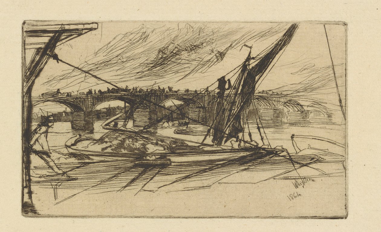Vauxhall Bridge av James Abbott McNeill Whistler
