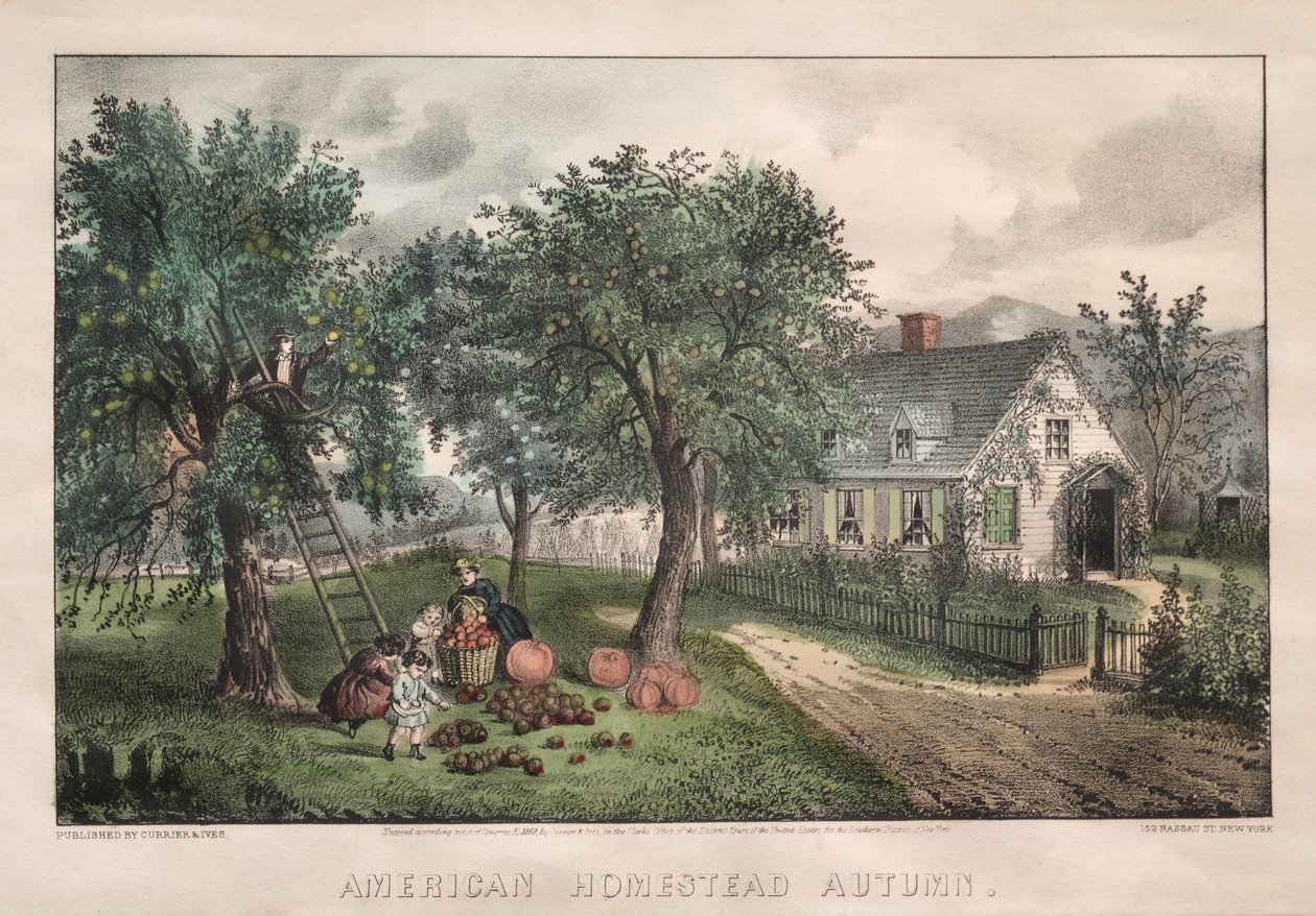 American Homestead, höst, 1869. av James Merritt Ives
