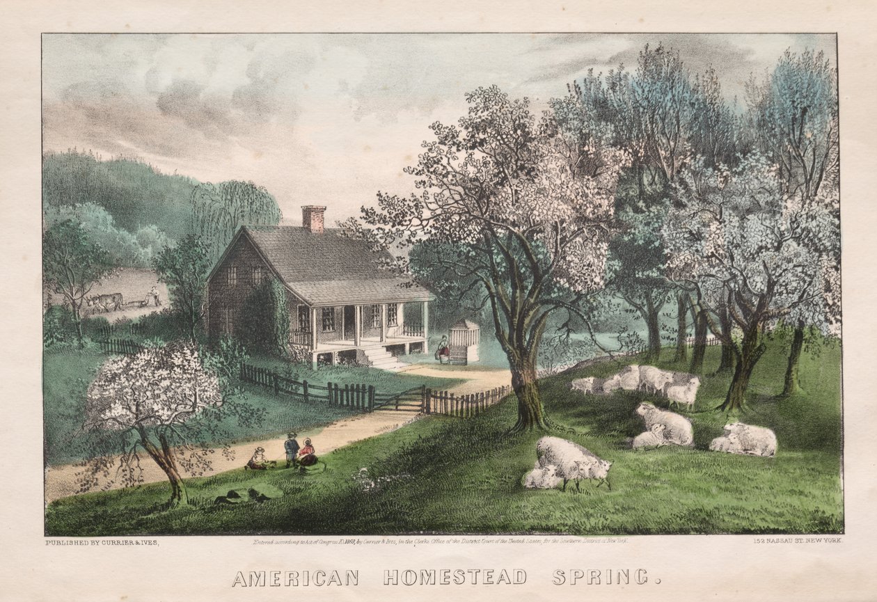 American Homestead, Spring av James Merritt Ives