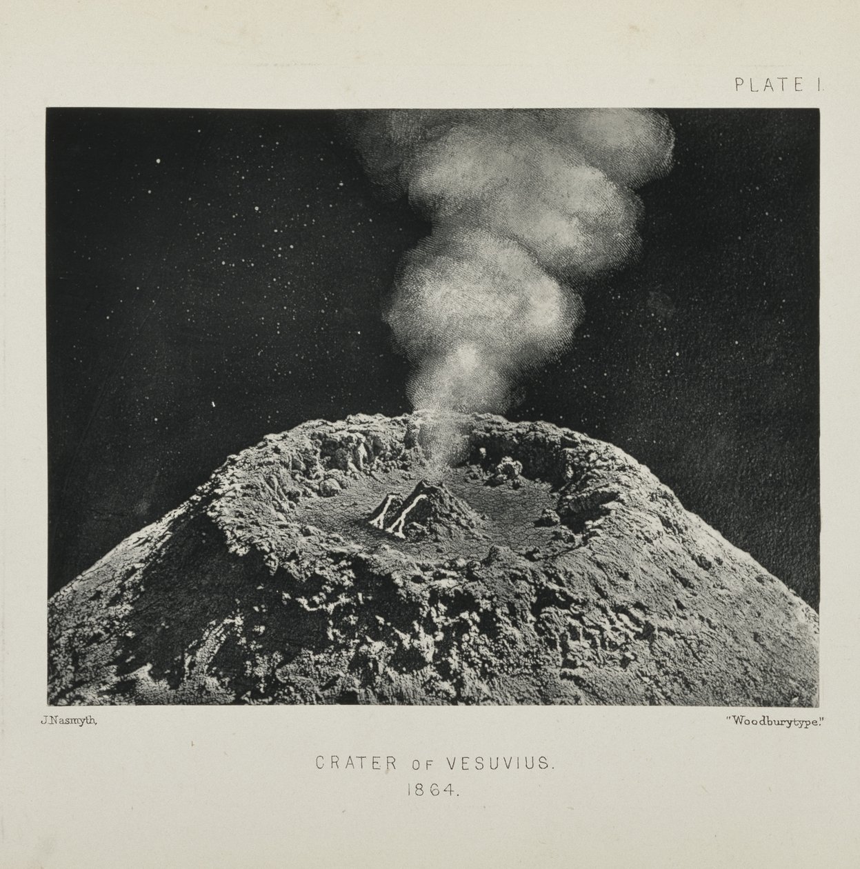 Vesuvius krater av James Nasmyth