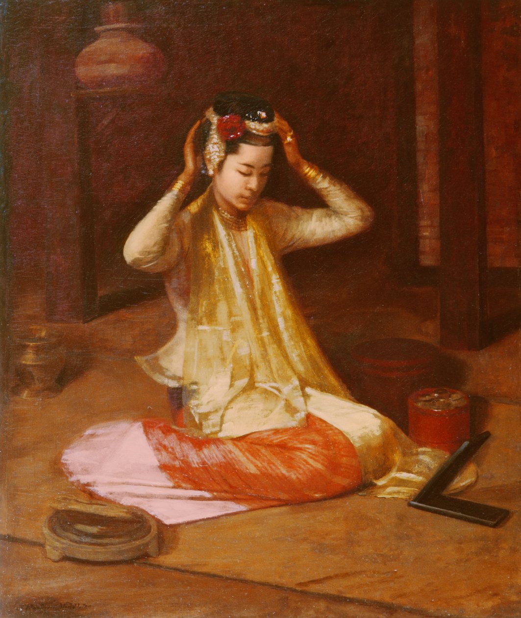 En burmesisk dansare, ca 1920 av James Raeburn Middleton