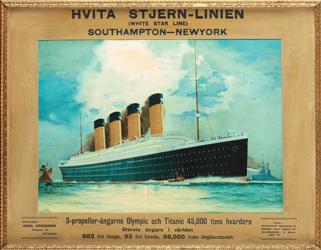 Titanic & Olympic, ca. 1911 av James Scrimgeour Mann