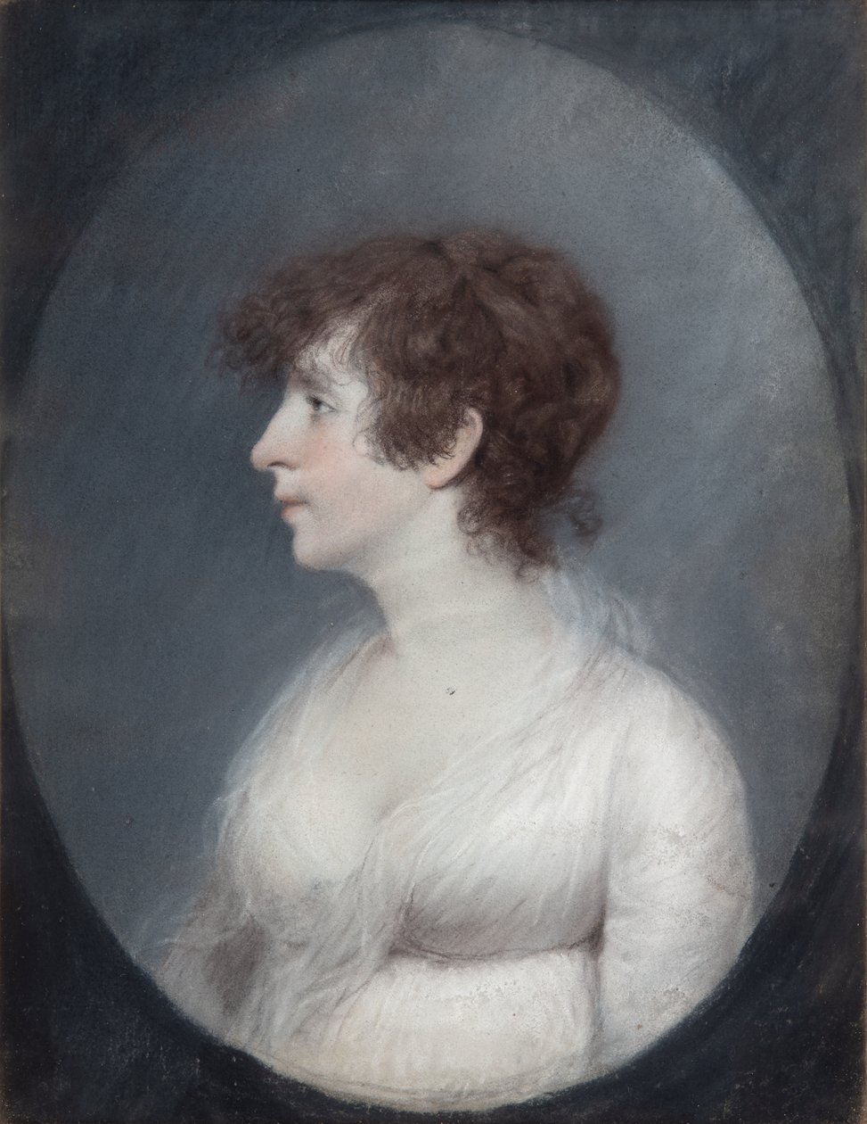 Lady Wilmot (pastell på grått papper) av James Sharples