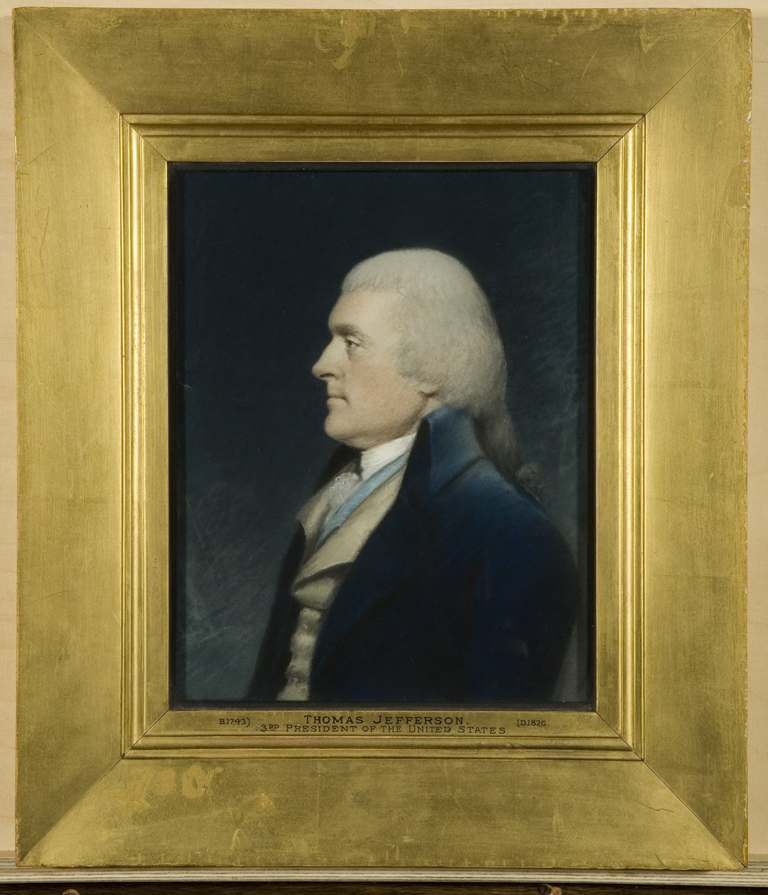 Thomas Jefferson, ca 1797 (pastell på grått papper) av James Sharples