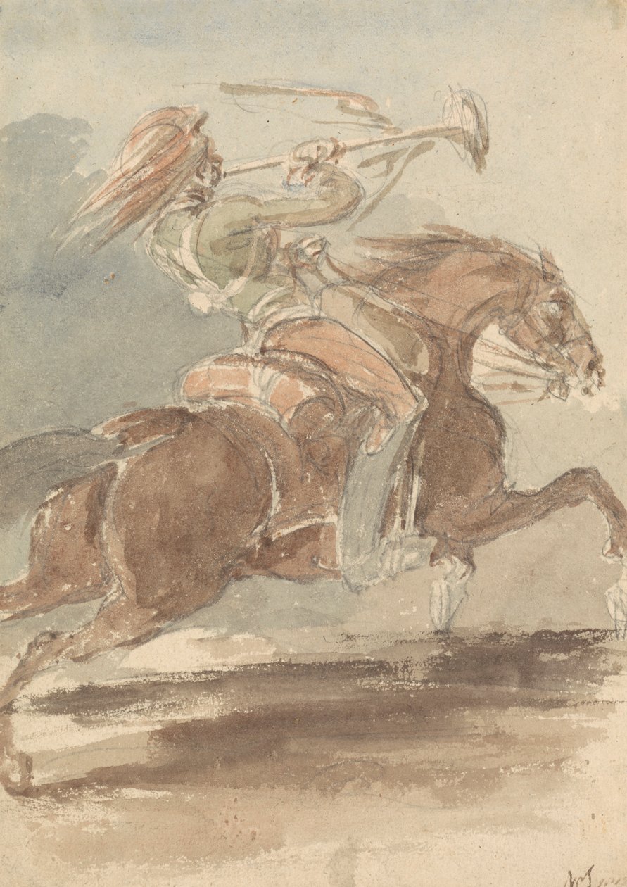 Trumpetare på galopphäst av James Stuart