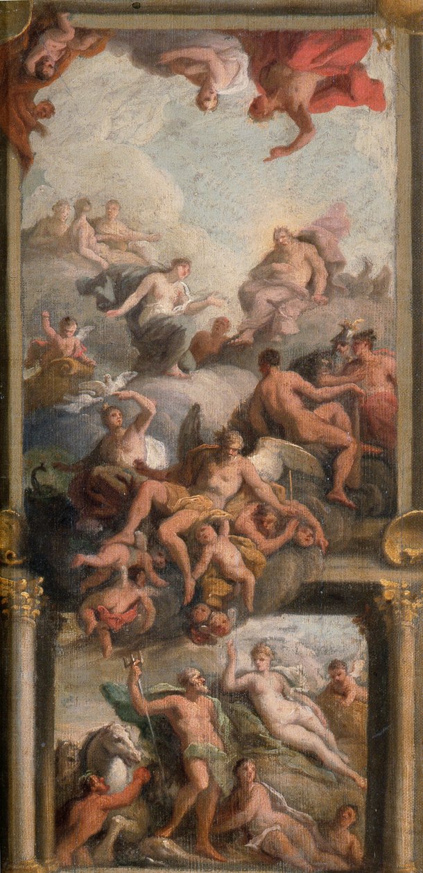 Olympisk scen, ca 1720 (olja på duk) av James Thornhill