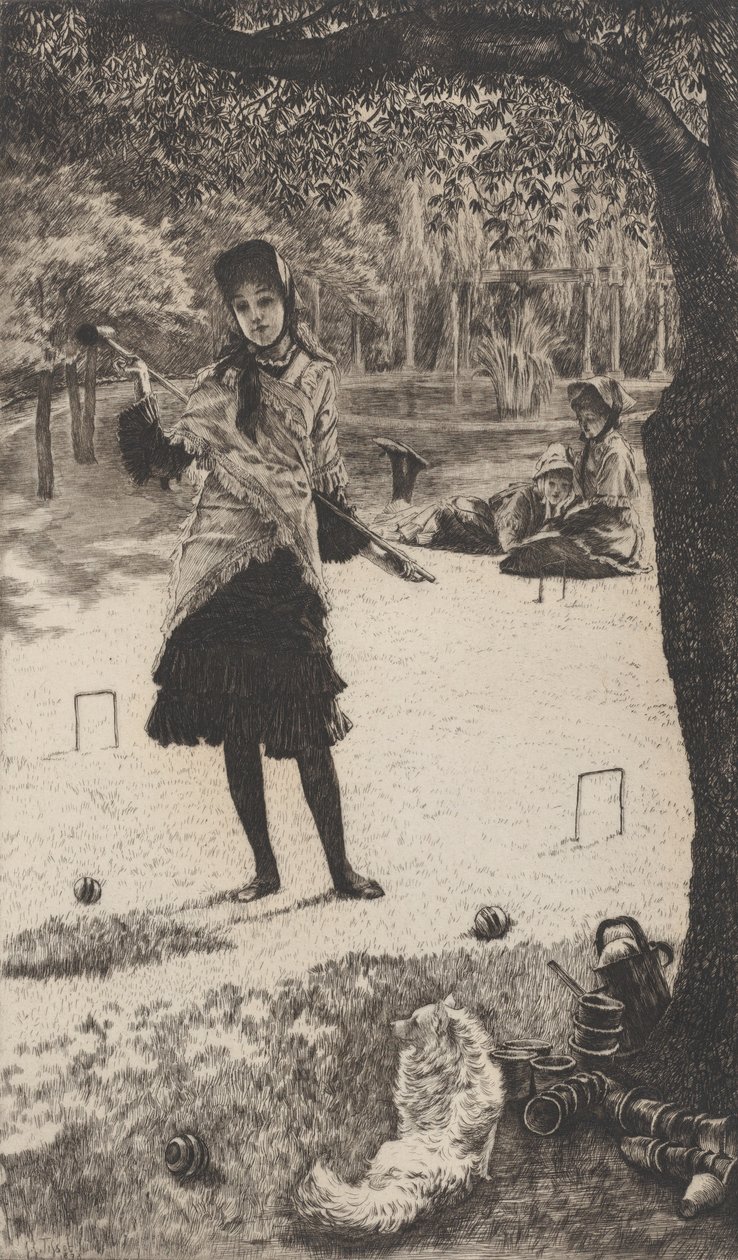 Krocket, 1878. av James Tissot