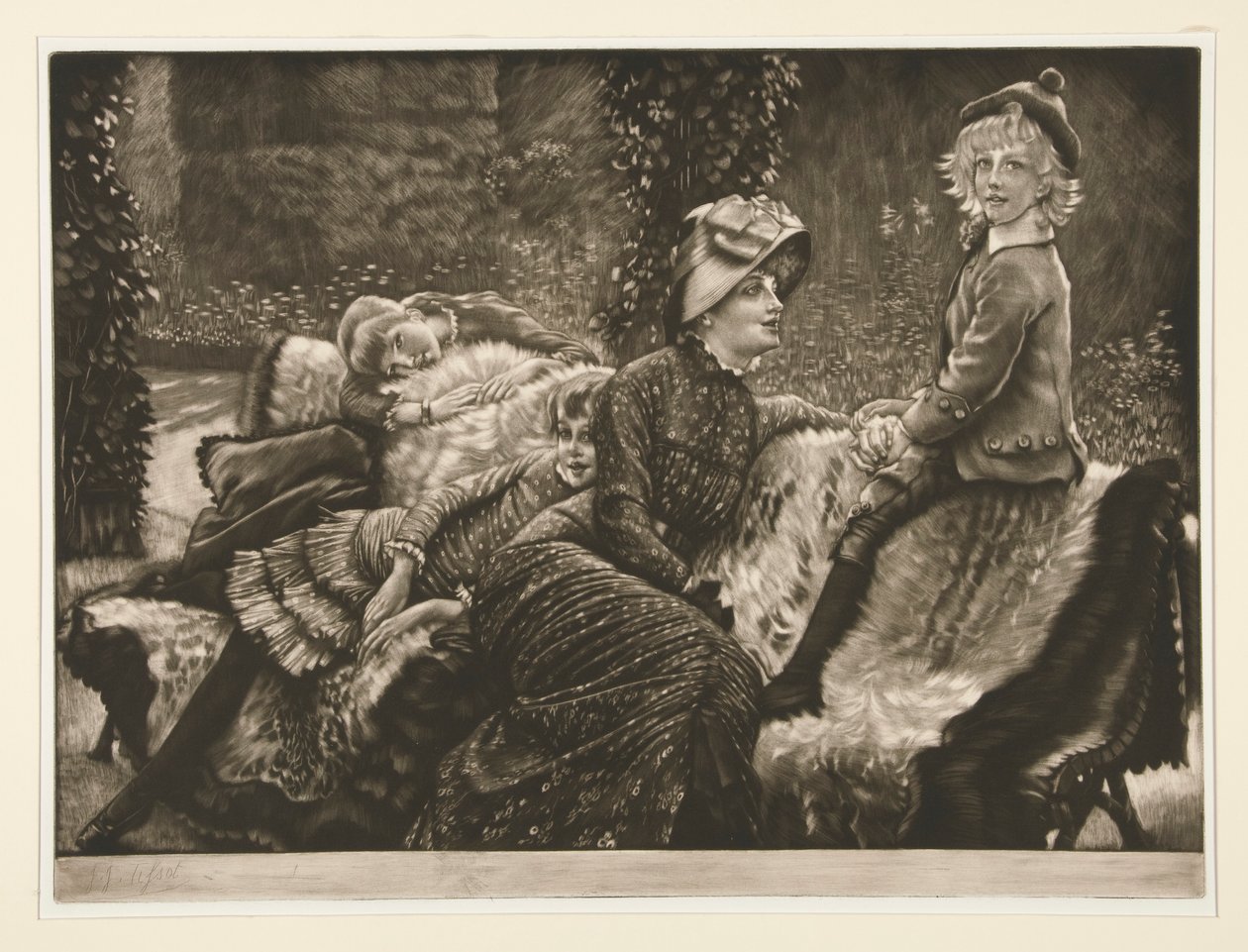 Trädgårdsbänken av James Tissot