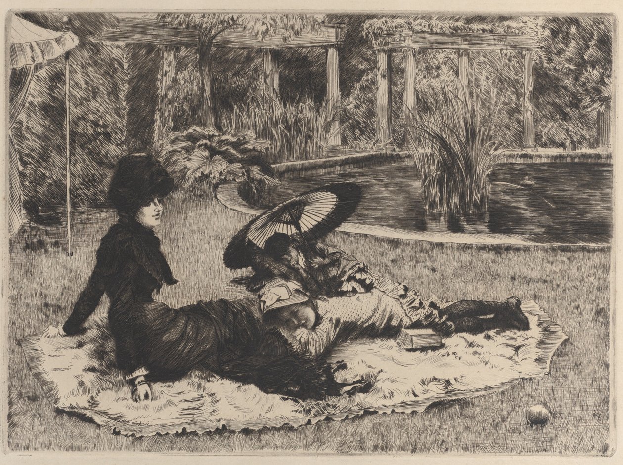 På gräset, 1880. av James Tissot