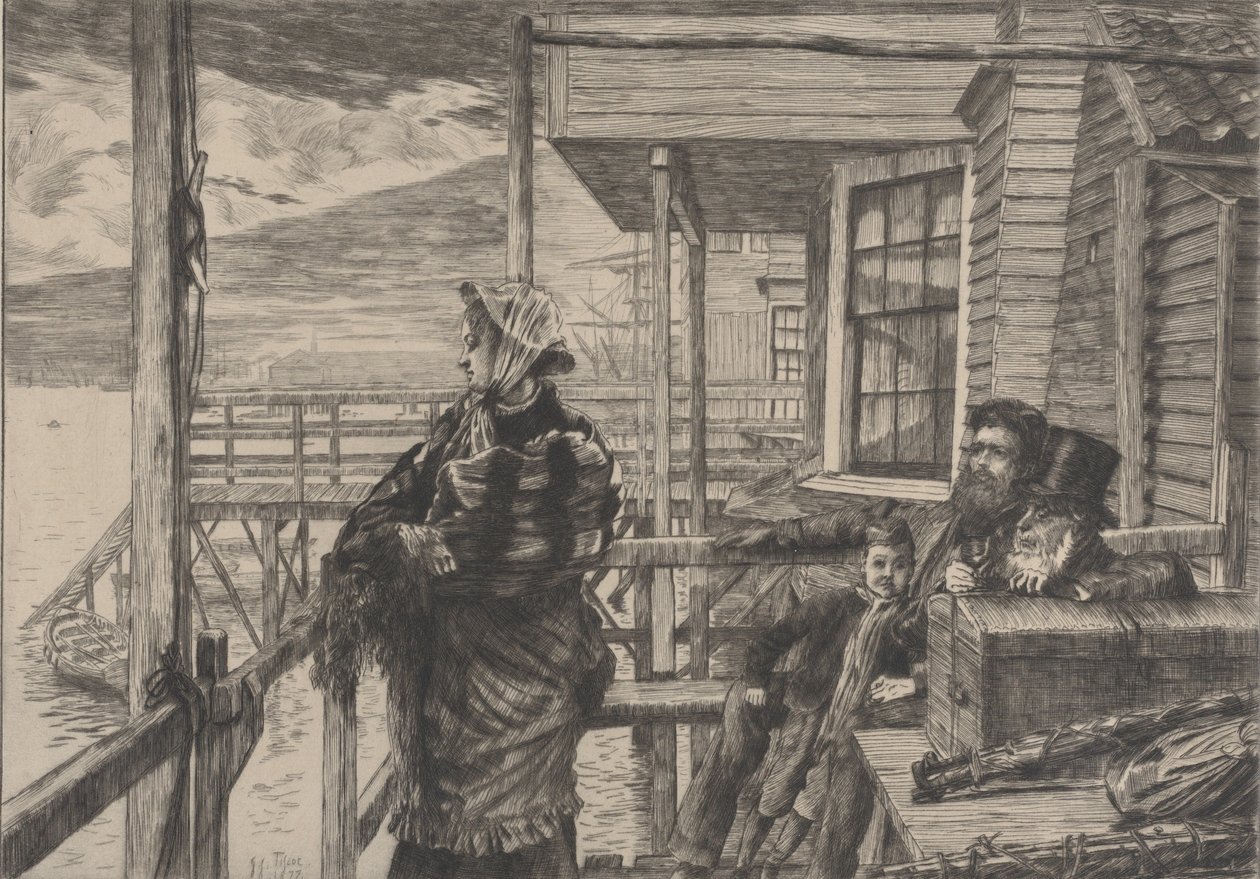 The Three Crows Inn, Gravesend, 1877. av James Tissot