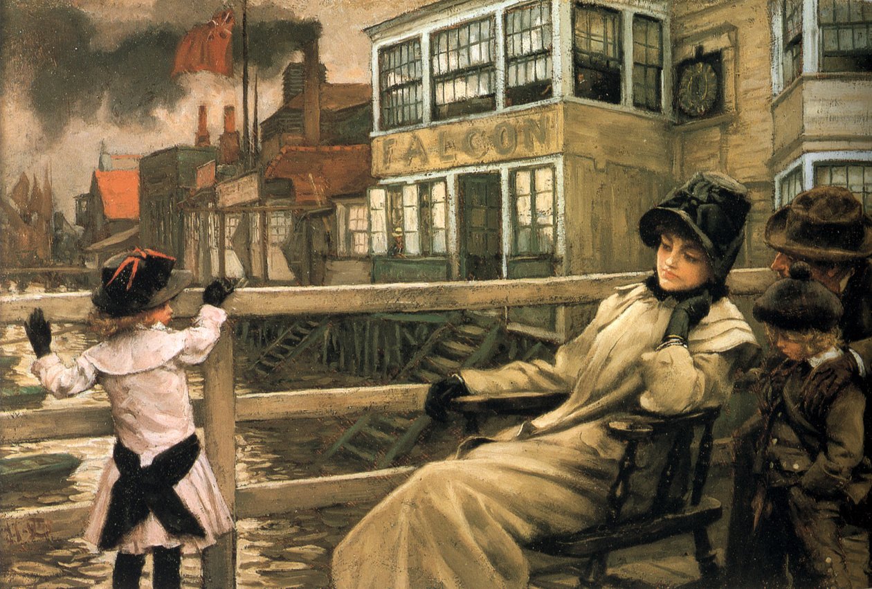 Väntar på färjan I av James Tissot
