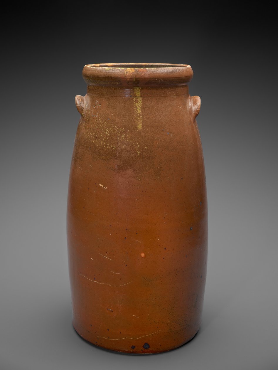 Churn, c. 1879-1900 (glidglaserat stengods) av James W. Haden