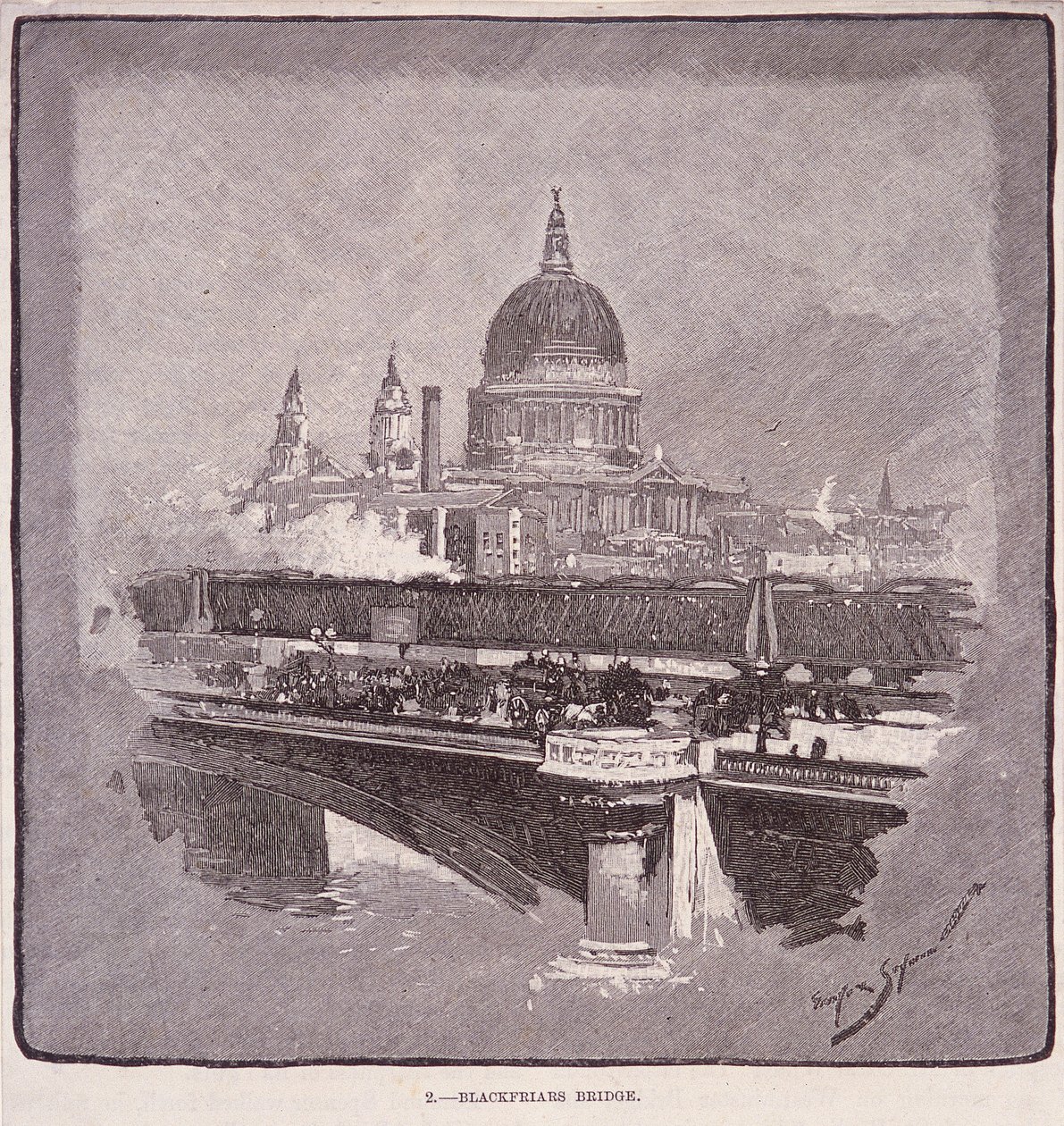 Blackfriars Bridge, London, 1796 av James Walker