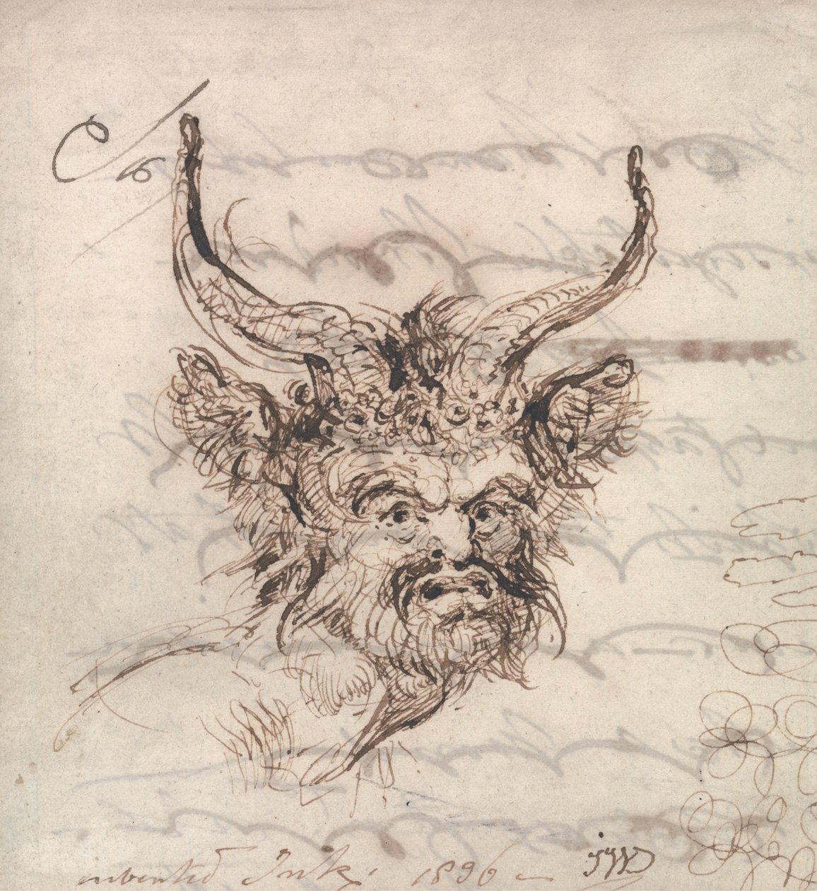 En satyrs huvud av James Ward