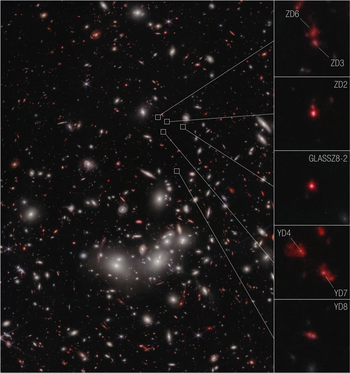 Galaxy Protocluster (NIRCam Image) av James Webb Space Telescope (NASA)