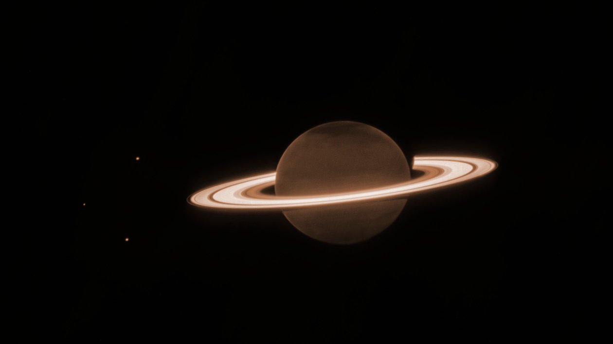 Saturnus (NIRCam) av James Webb Space Telescope (NASA)
