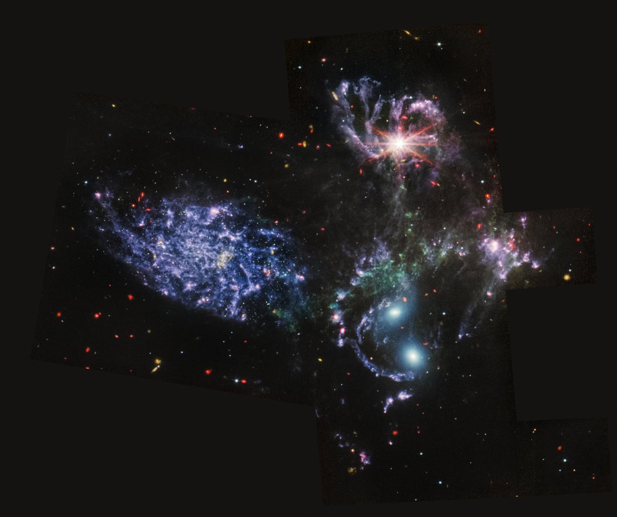 Stephans kvintett (MIRI Image) av James Webb Space Telescope (NASA)