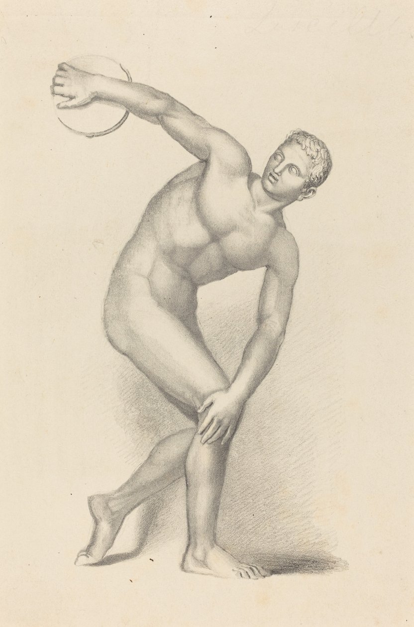 Discobolus, av Myron av James William Giles after John Flaxman