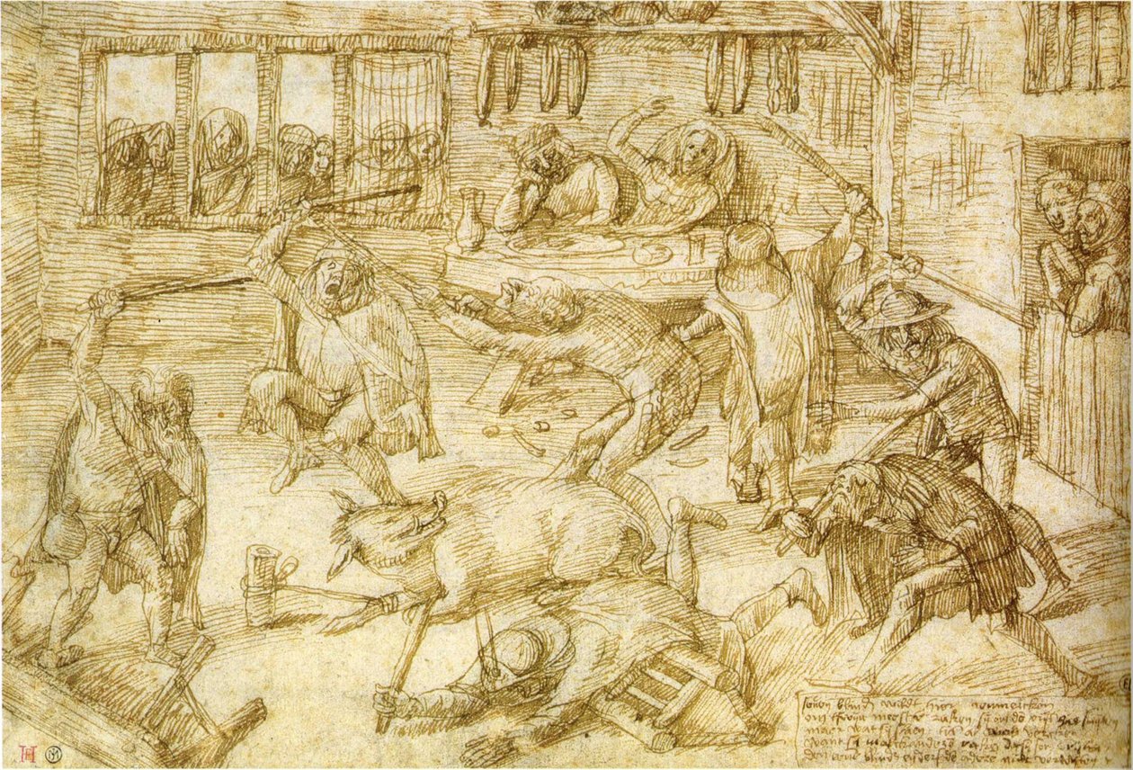 The Blind Beat the Swine av Jan Verbeeck de Oude
