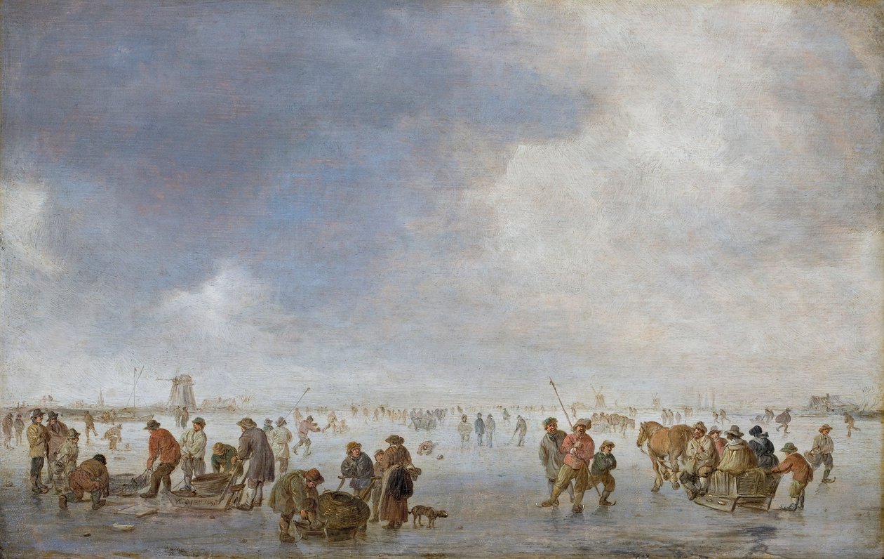 Vinterscen på isen av Jan Josephsz van Goyen