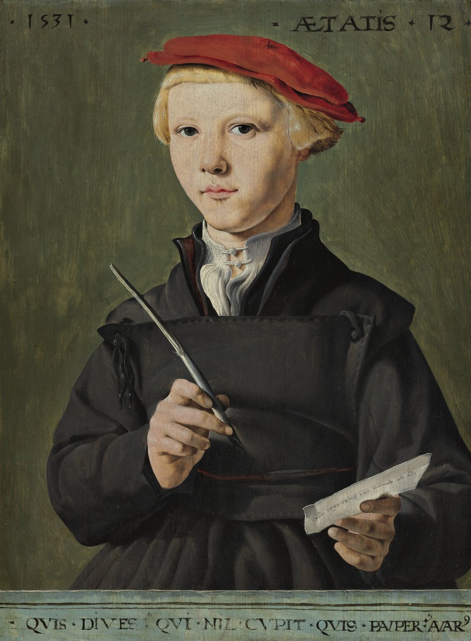 Porträtt av en ung forskare av Jan van Scorel