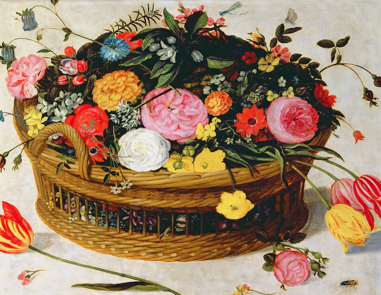 Korg med blommor av Jan the Elder Brueghel