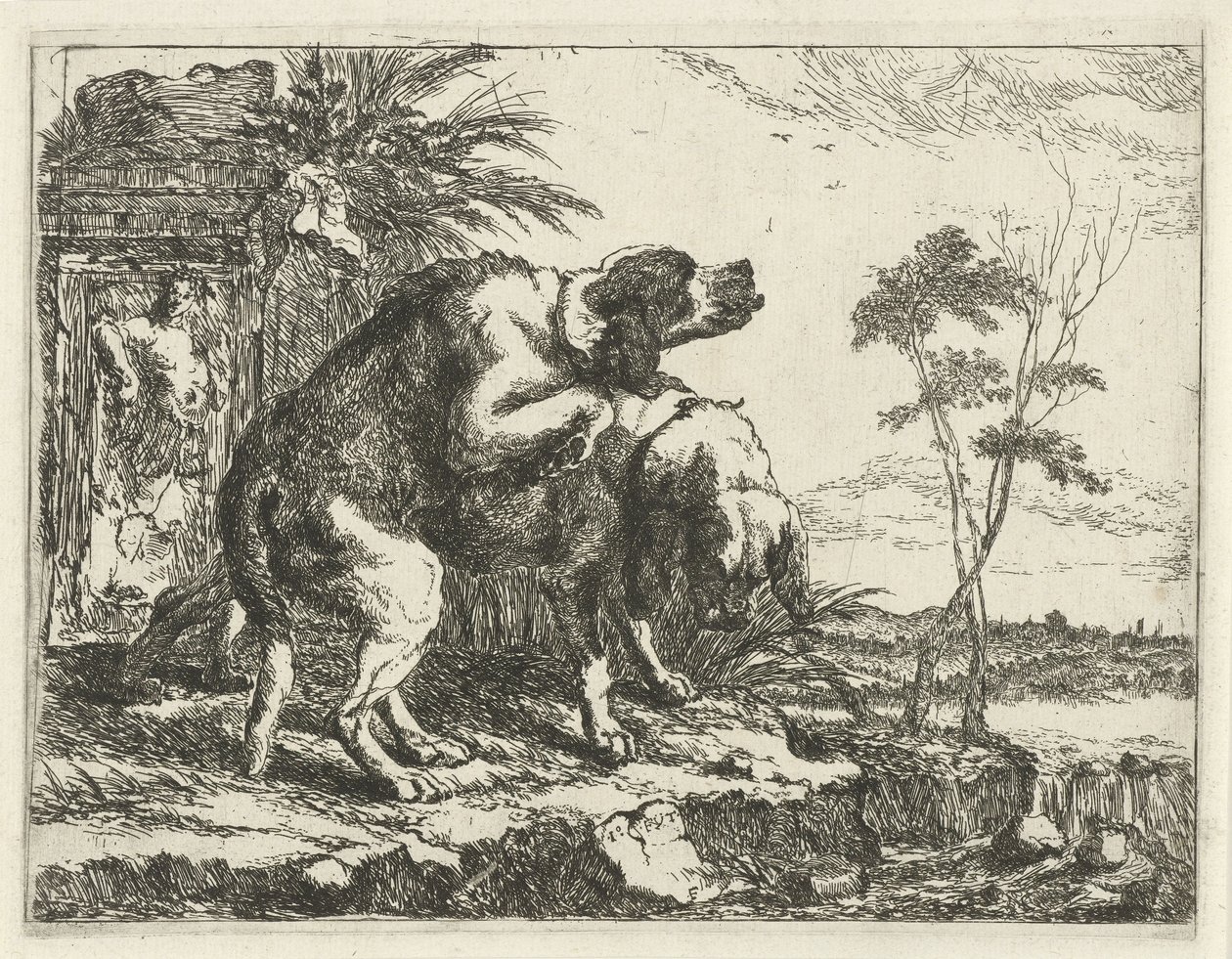 Two mating dogs av Jan Fyt