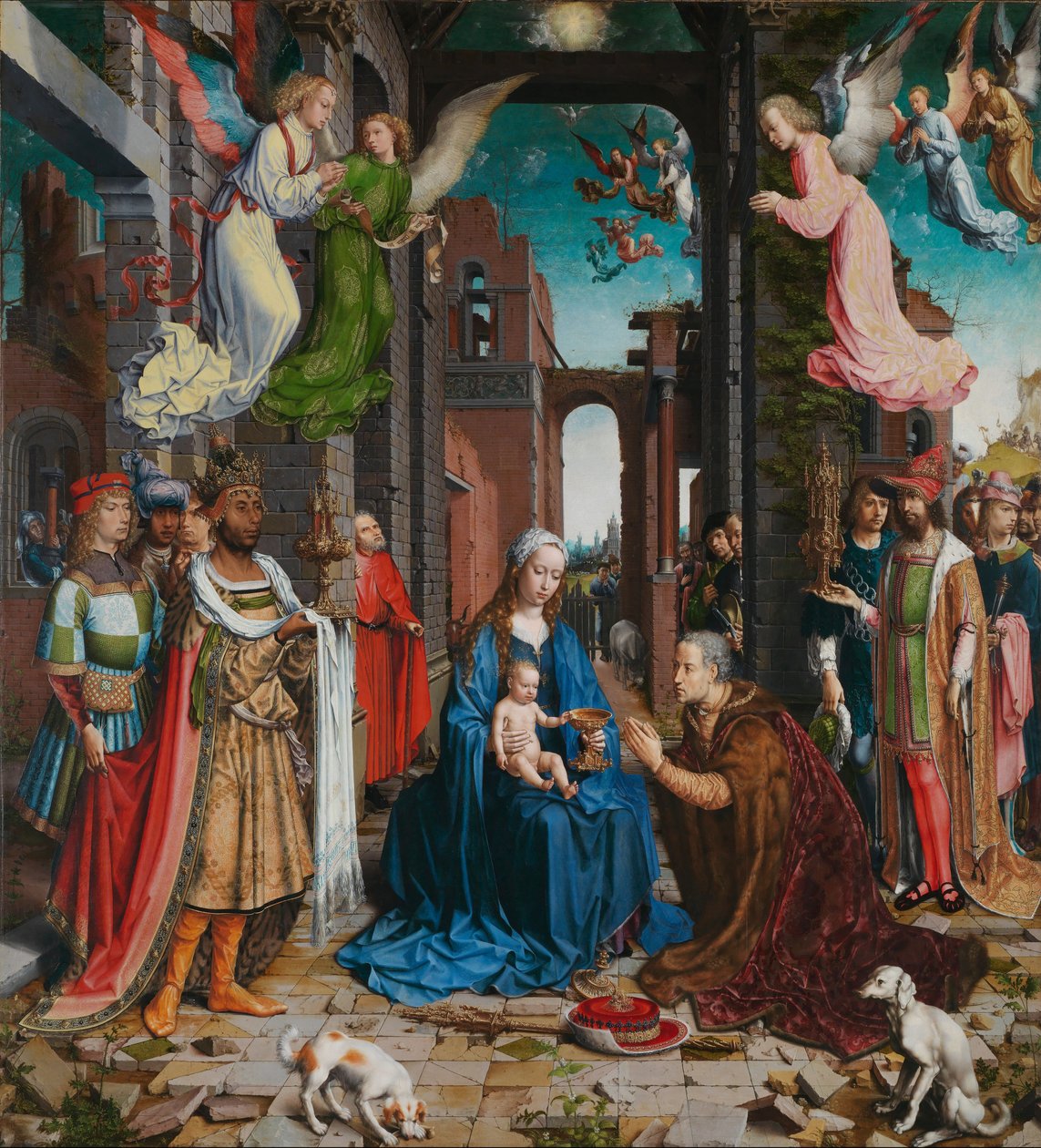 De tre visefolkens tillbedjan, 1510-5 av Jan Gossaert