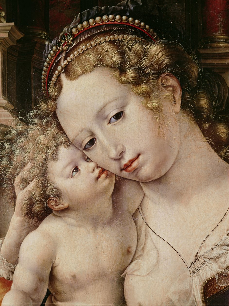 Jungfrun och barnet (detalj av 498718) av Jan Gossaert