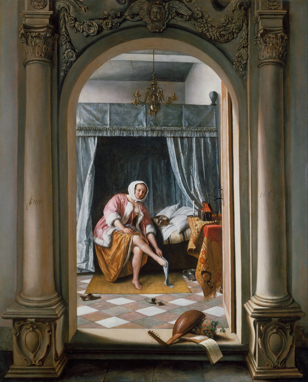 Woman at her Toilet av Jan Havickszoon Steen
