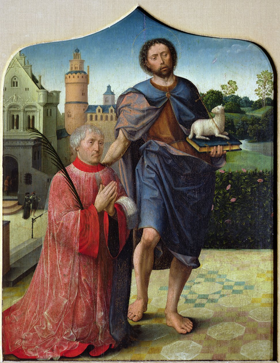 Johannes Döparen och en kanon (se 231773 för tergo) av Jan II Provost