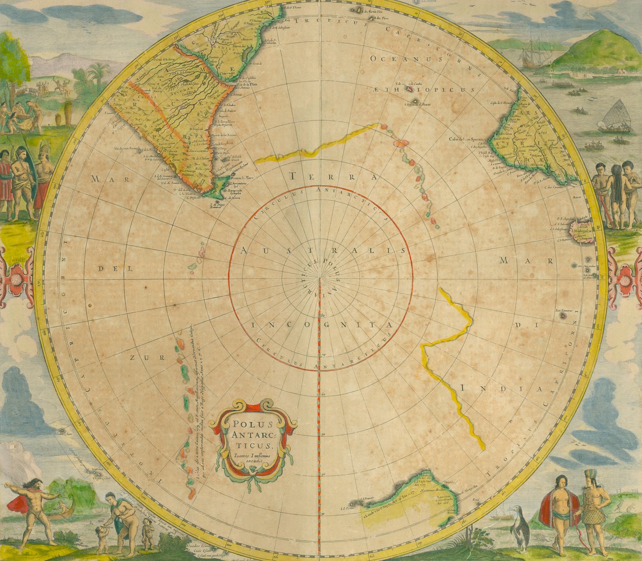 Polus Antarcticus, 1656 av Jan Janssonius