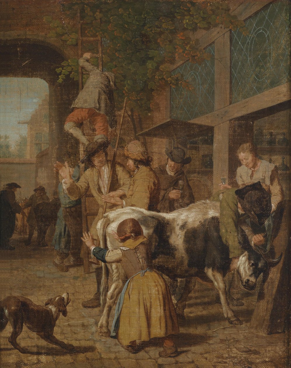 Viehmarkt av Jan Josef the Elder Horemans