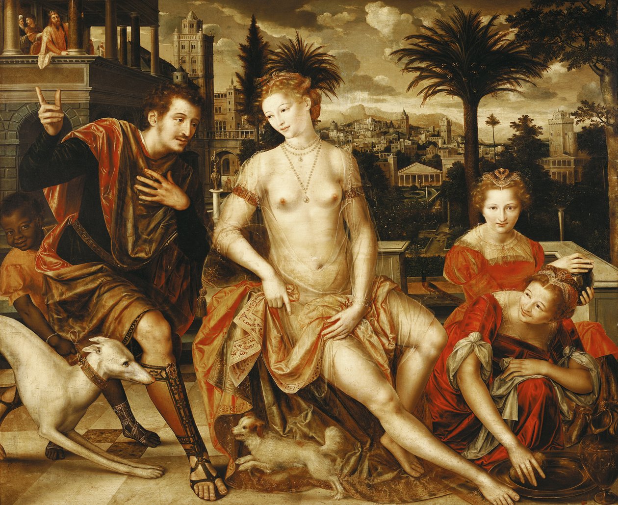 David och Batseba, 1562 av Jan Massys or Metsys