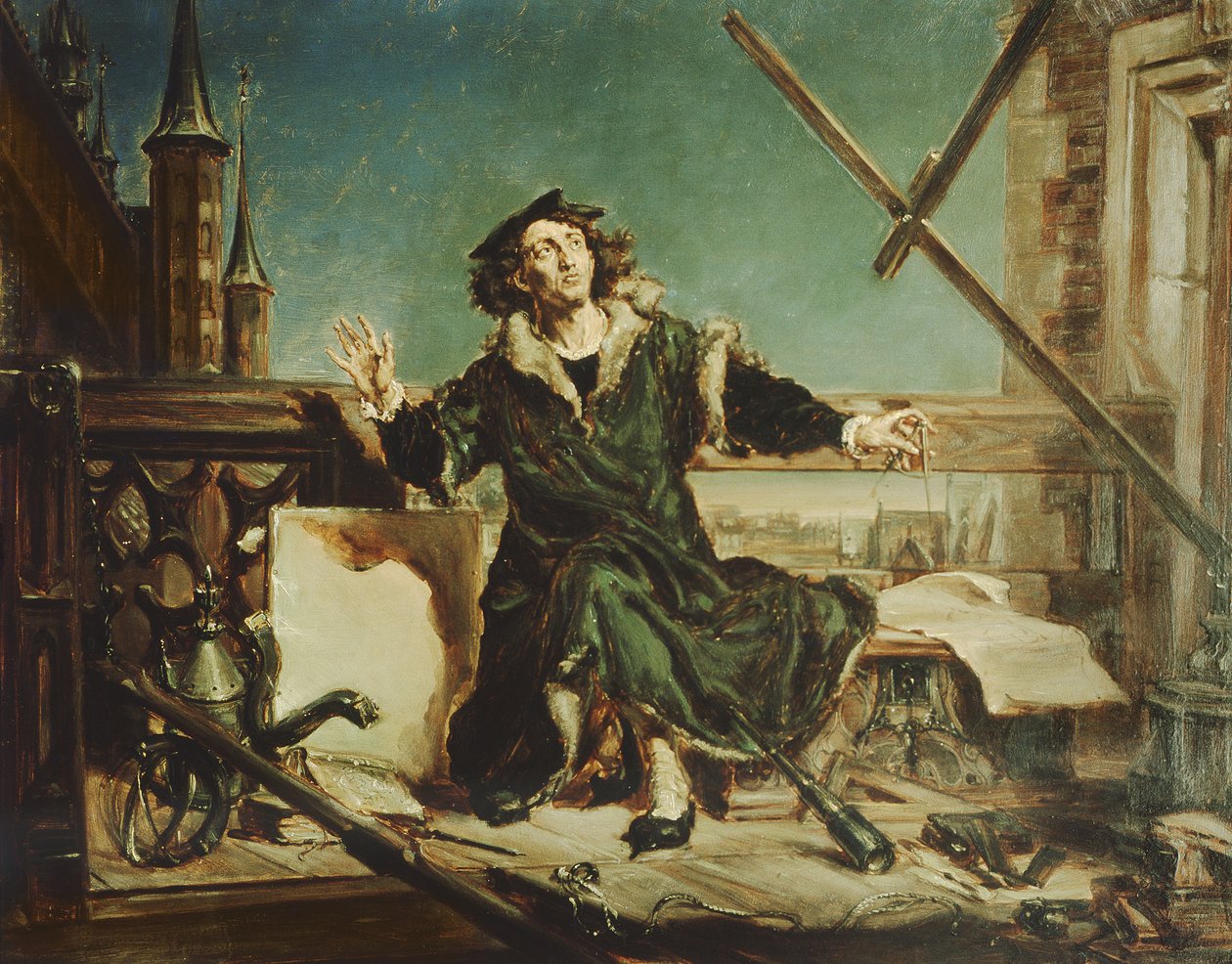 Copernicus i tornet på Frombork av Jan Alojzy Matejko