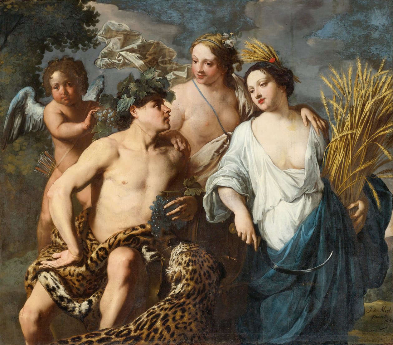 Ceres, Bacchus och Venus av Jan Miel