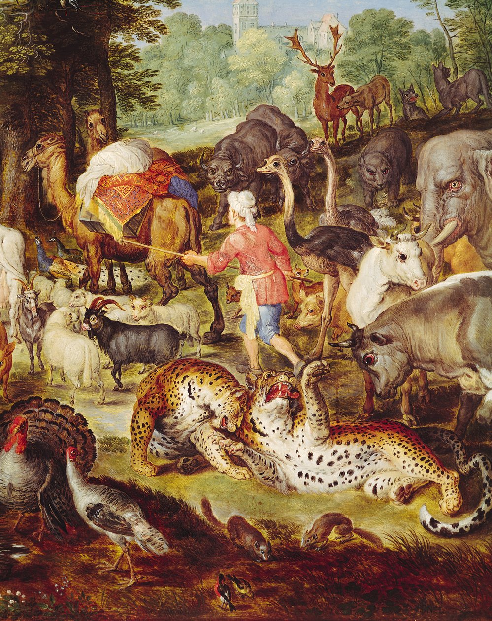 Noaks ark, detalj på höger sida, efter en målning av Jan Brueghel den äldre av Jan Snellinck