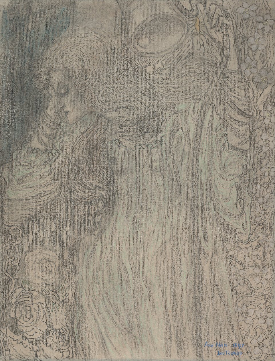 Drömmaren, c. 1897 av Jan Toorop