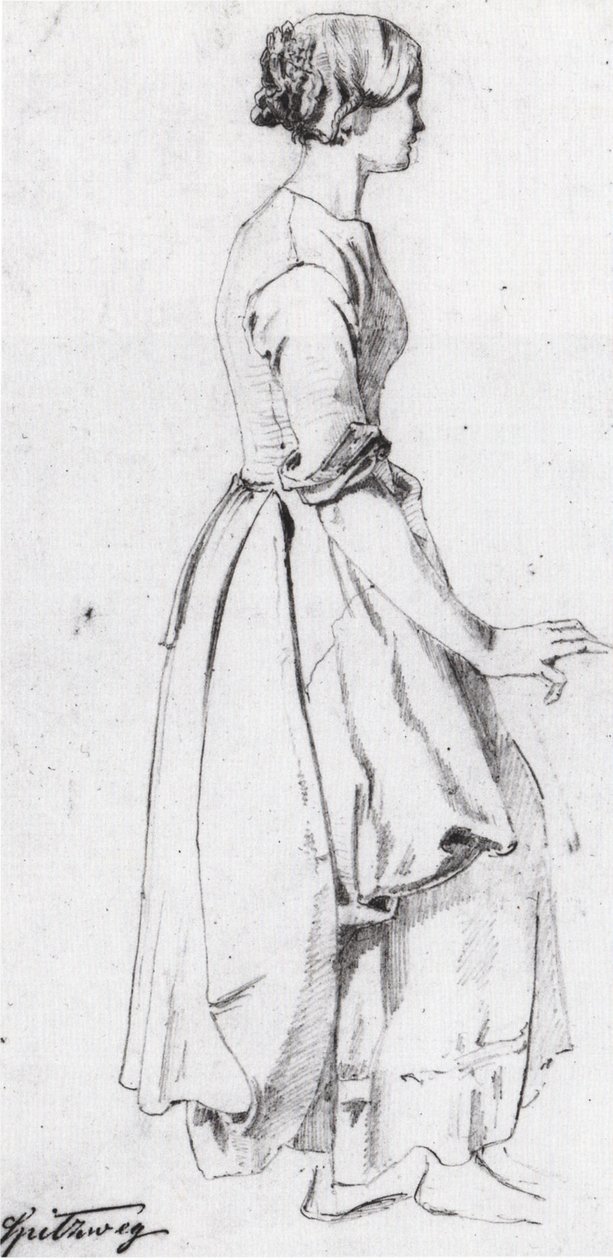 Junge Wäscherin av Jan Vermeer van Delft
