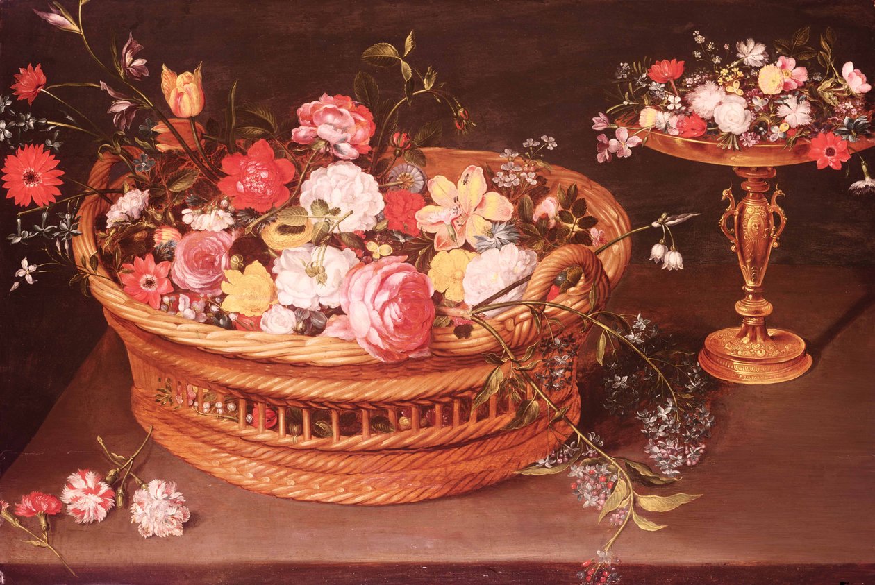 En korg med blommor av Jan the Elder Brueghel