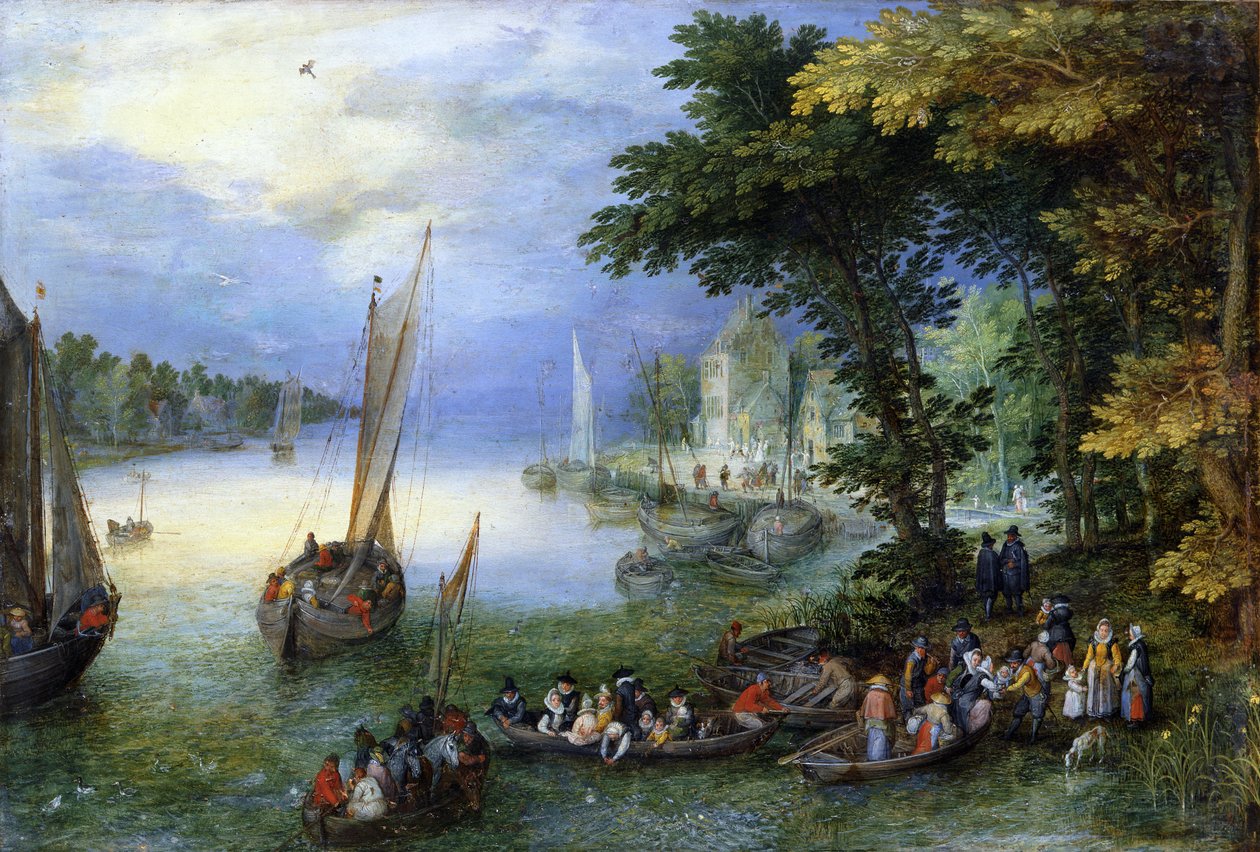 Ombordstigningen av Jan the Elder Brueghel