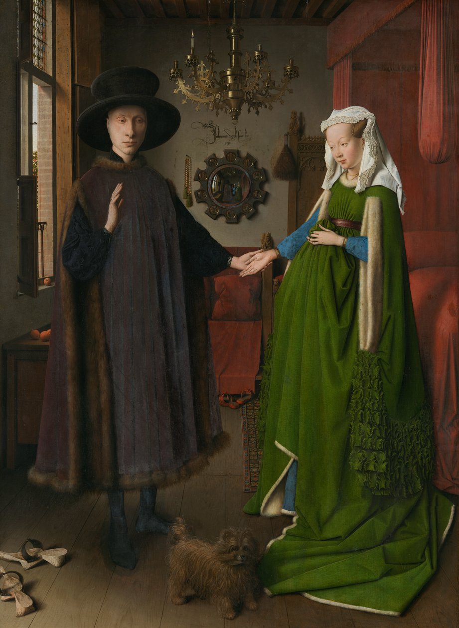 Porträttet av Giovanni Arnolfini och hans (Arnolfinis äktenskap) av Jan van Eyck