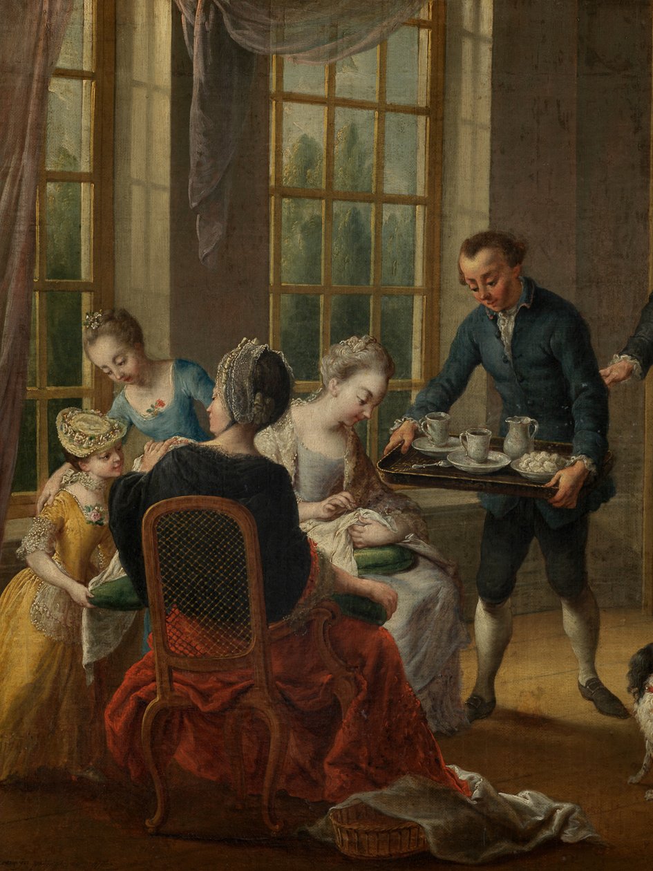 Detalj av Afternoon Tea av Jan Anton Garemyn