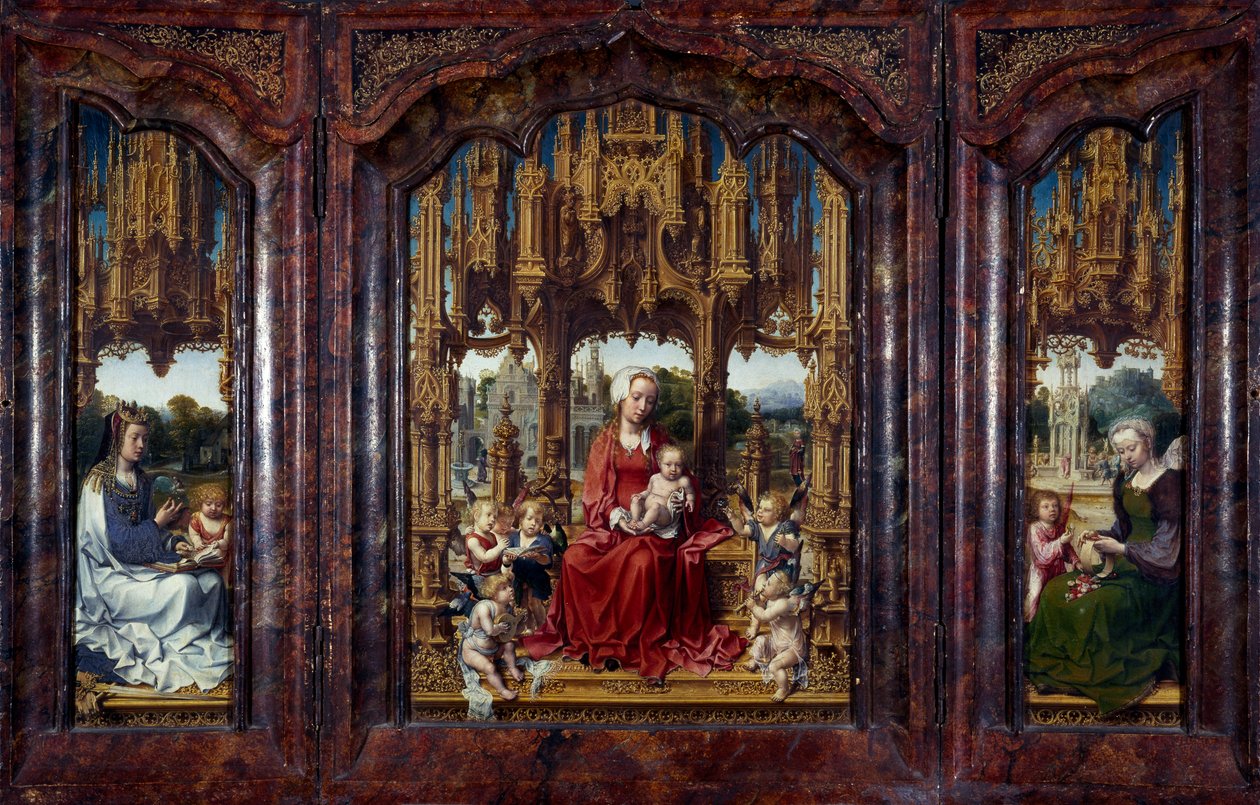 Triptyk Malvern av Jan (c.1472 c.1533) Gossaert
