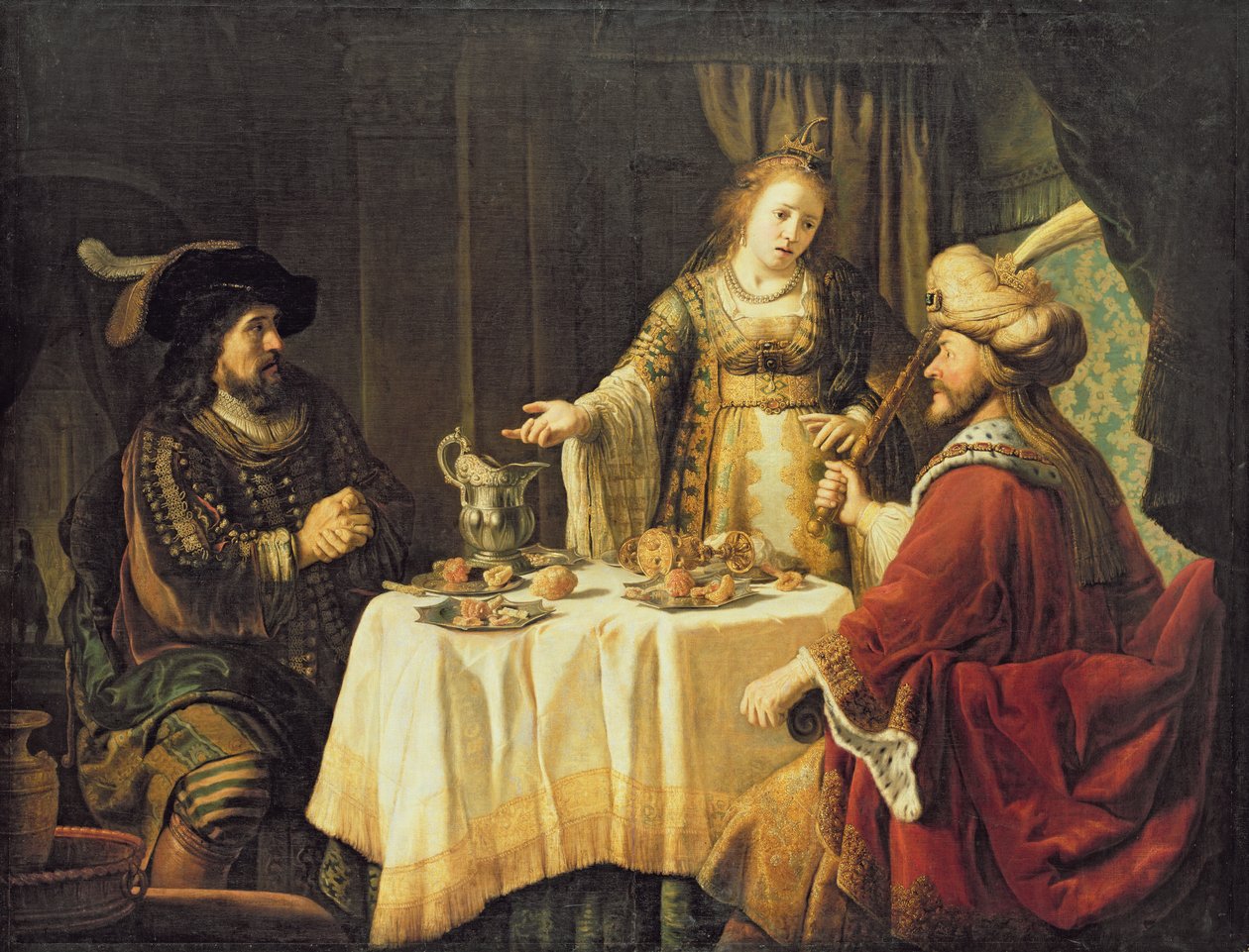Måltiden med Esther av Jan 1620 76 Victors
