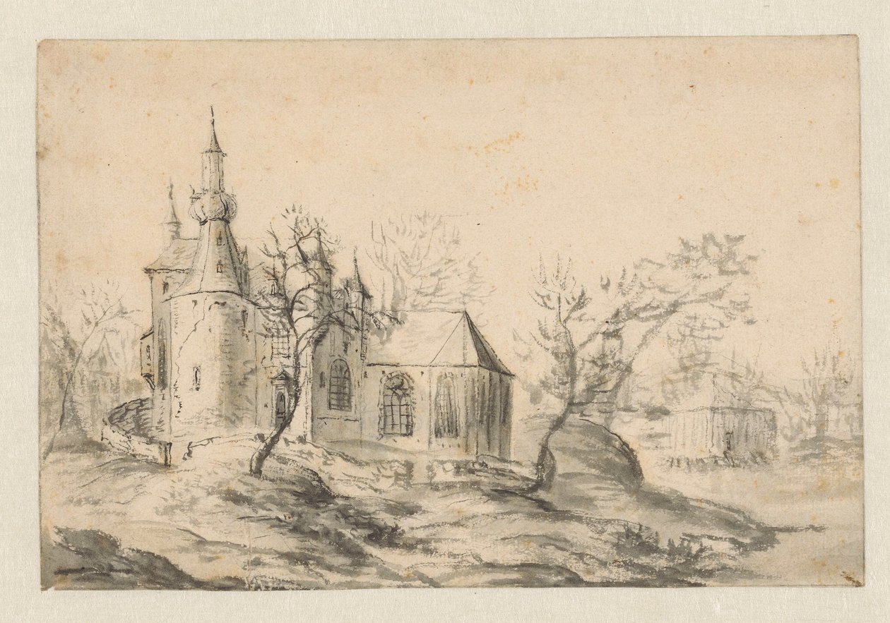 Kyrka på en kulle av Jan Abrahamsz. Beerstraten