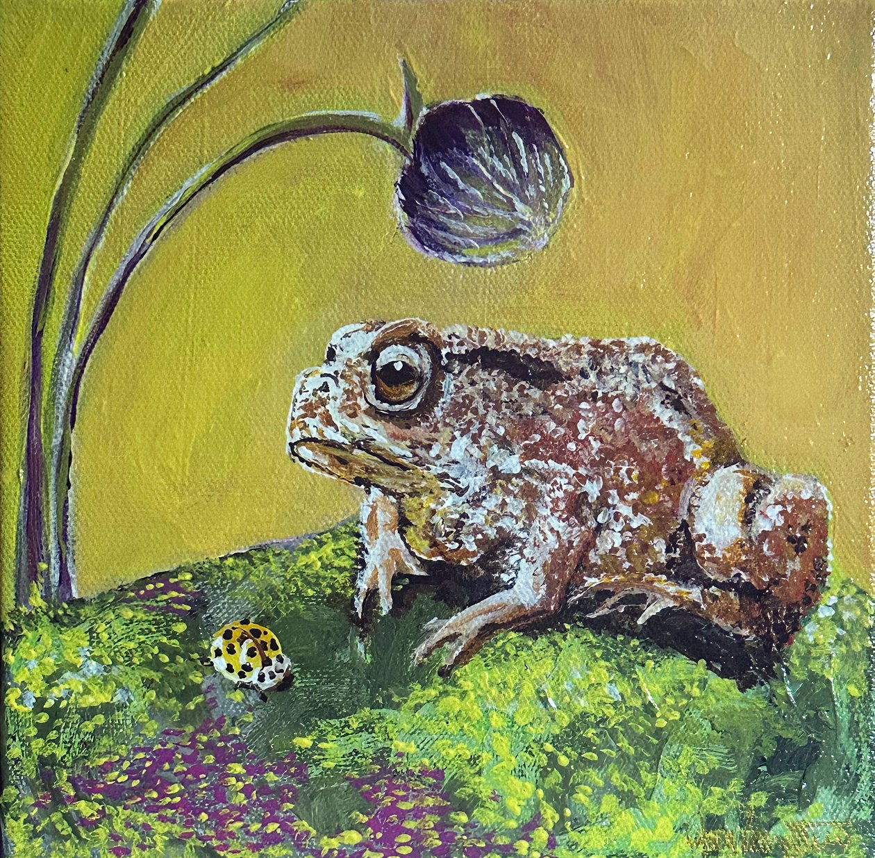Toad, 2023 (akryl på duk) av Jan Barzottini